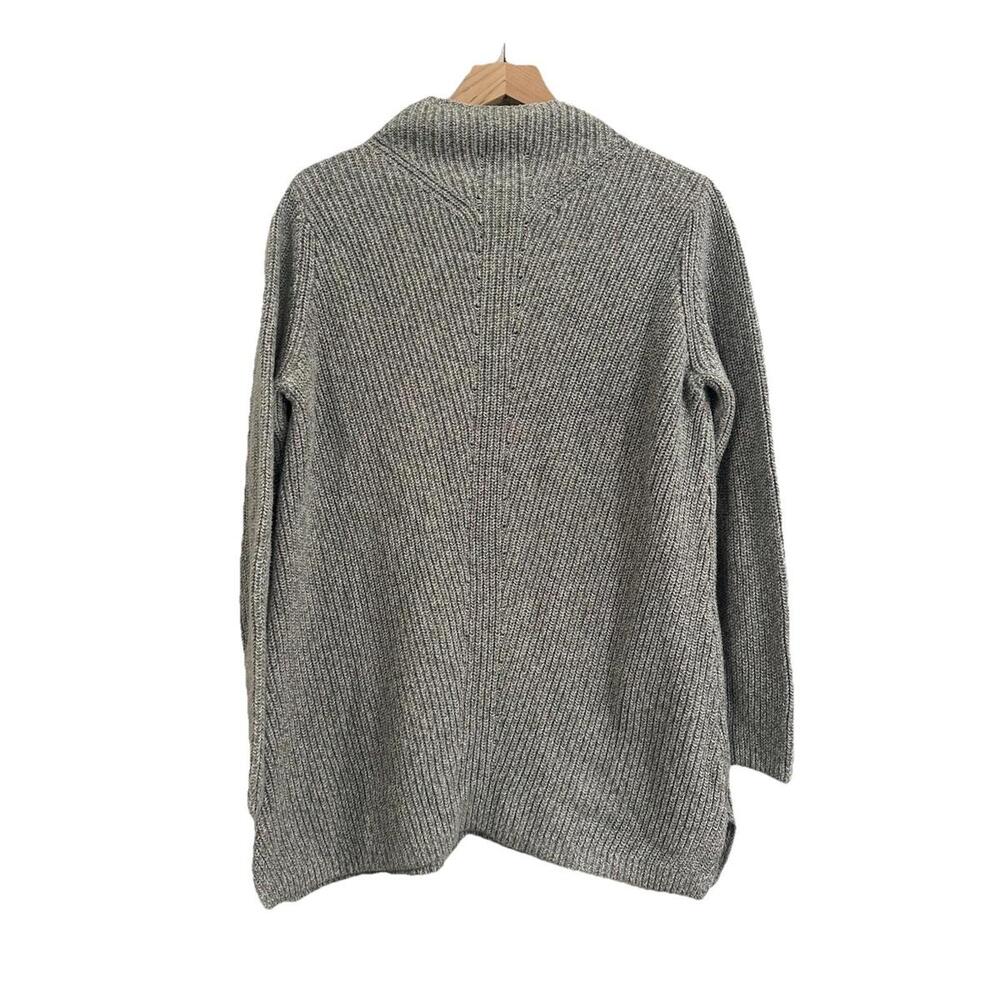 LLBean Women’s Gray Knit Sweater Size Large 100% Cotton Heavy